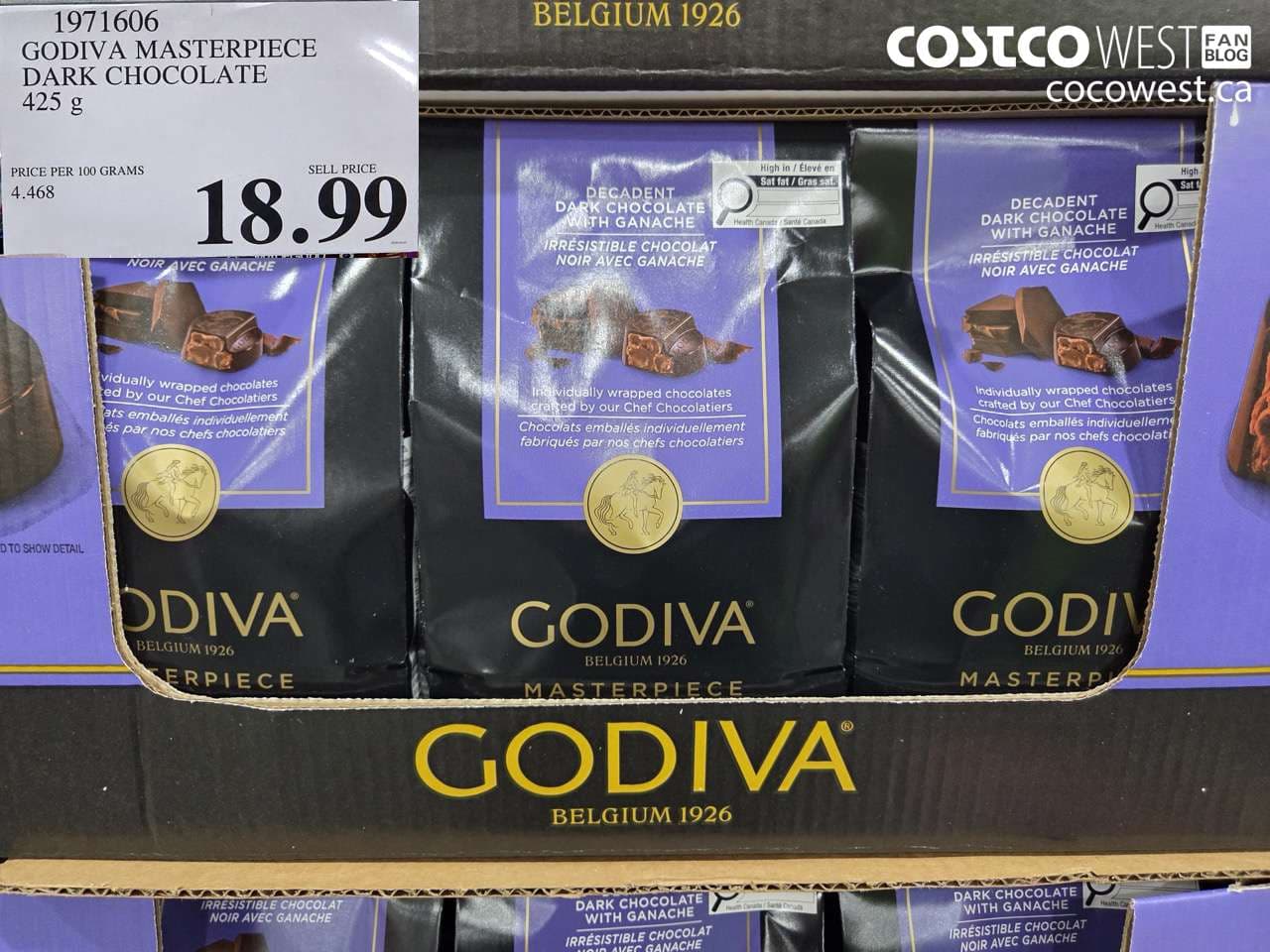 GODIVA MASTERPIECE DARK CHOCOLATE 425 g