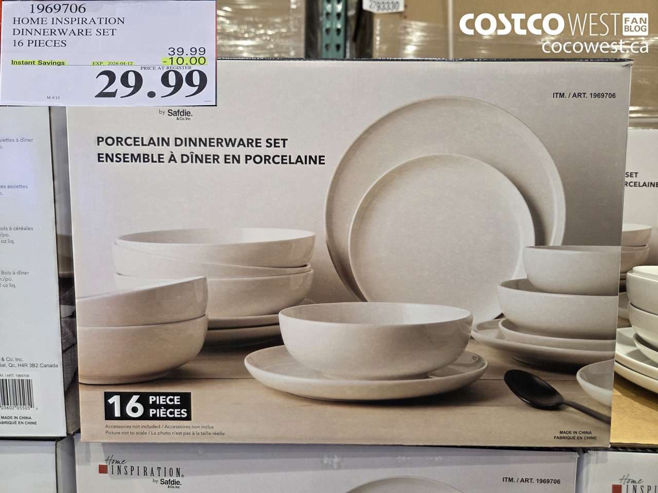 HOME INSPIRATION DINNERWARE SET 16 PIECES