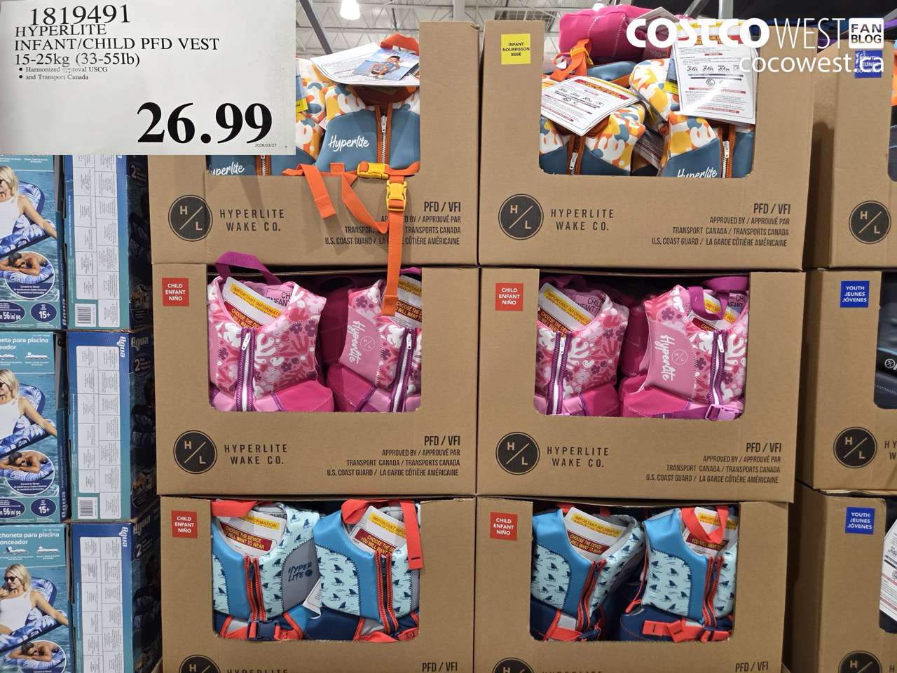 HYPERLITE INFANT/CHILD PFD VEST 15-25KG (33-55LB)