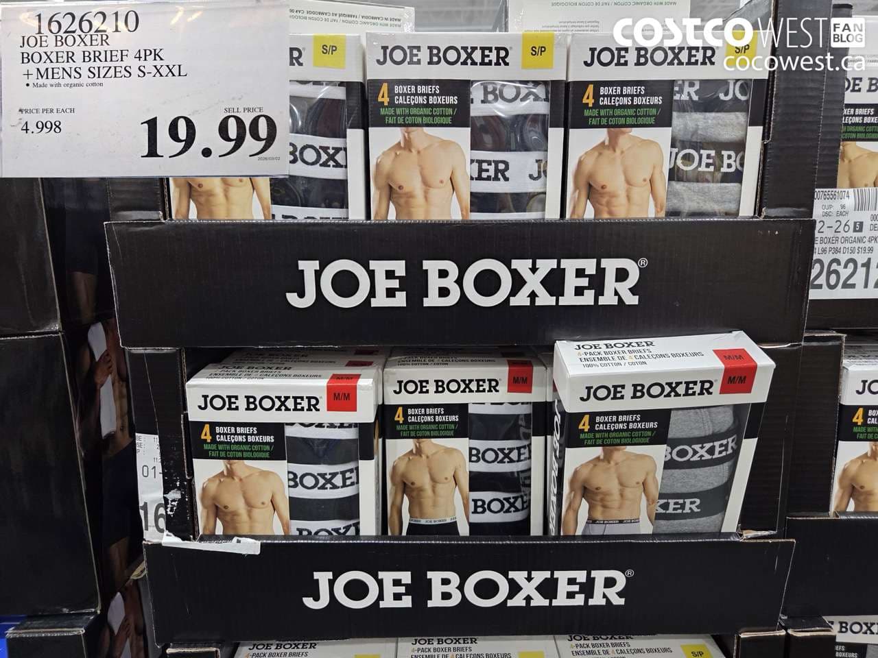 JOE BOXER BOXER BRIEF 4PK + MENS SIZES S-XXL