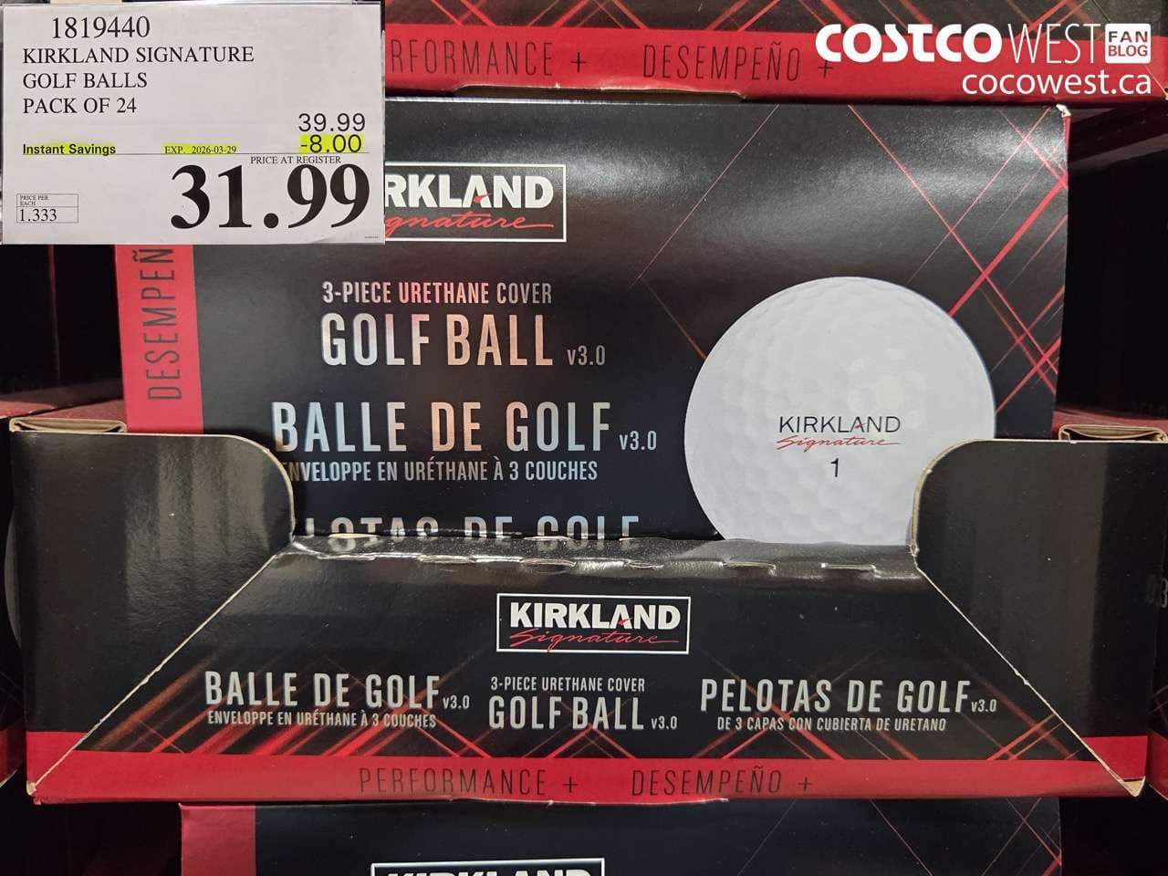 KIRKLAND SIGNATURE GOLF BALLS PACK OF 24