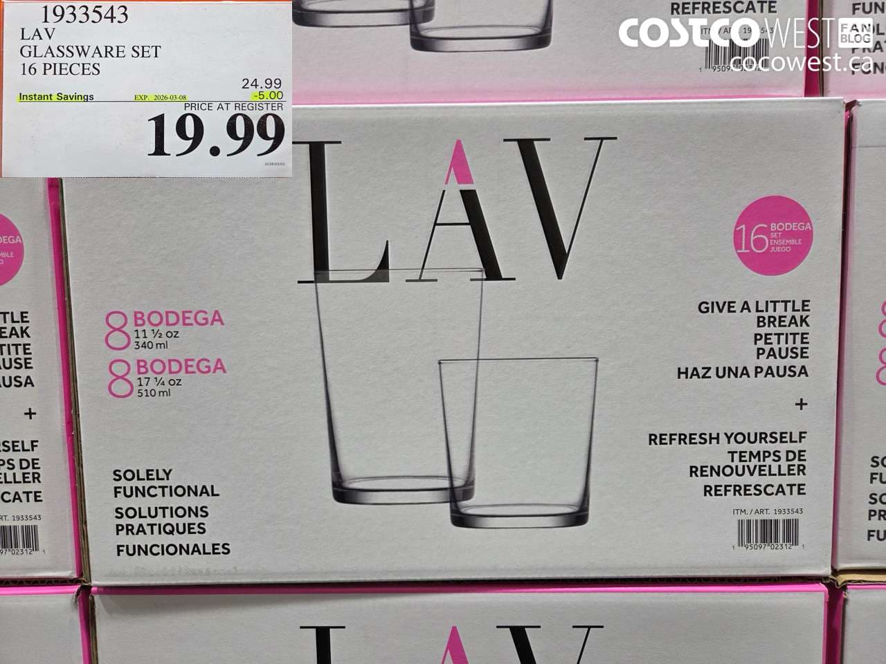 lav glassware set 16 pieces