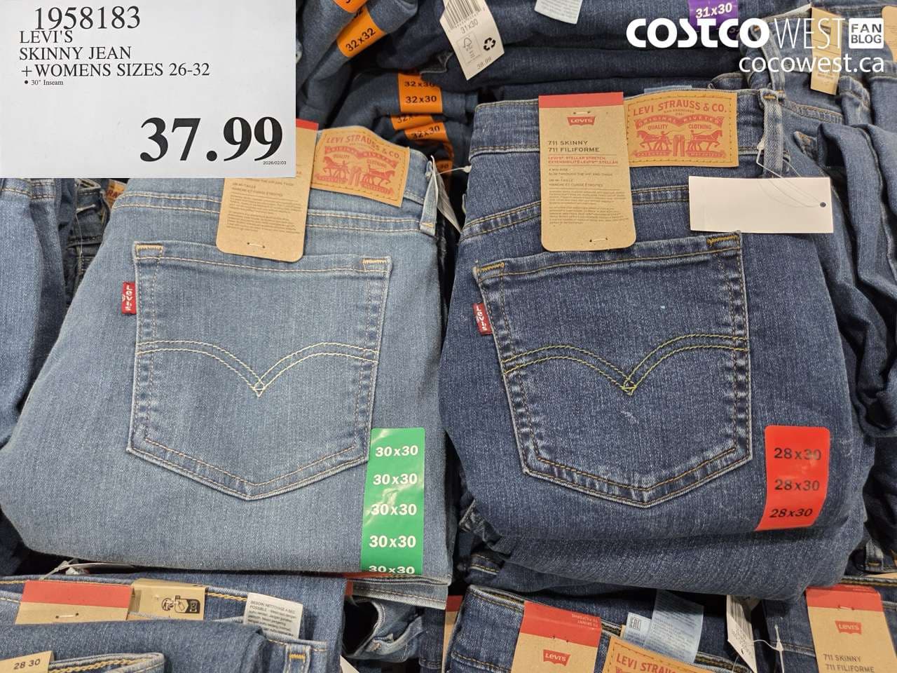 LEVI’S SKINNY JEAN + WOMENS SIZES 26-32