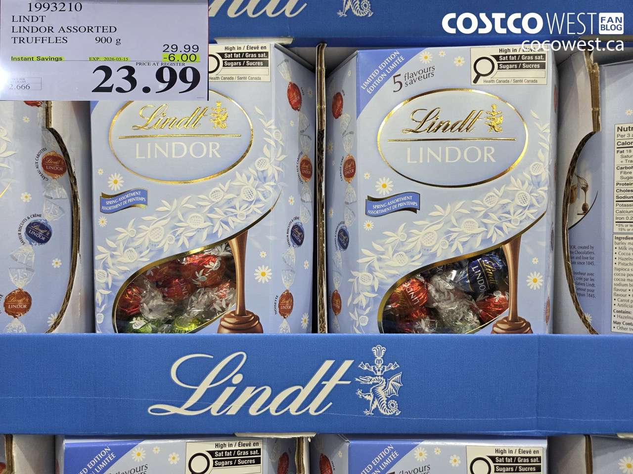 lindt lindor assorted truffles 900 g