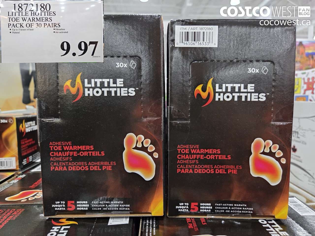 LITTLE HOTTIES TOE WARMERS PACK OF 30 PAIRS