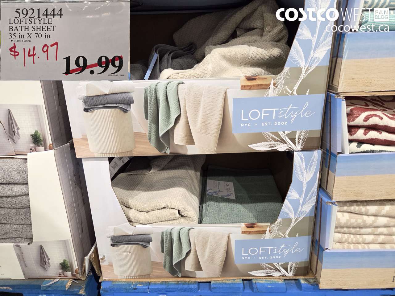 LOFTSTYLE BATH SHEET 35 IN X 70 IN