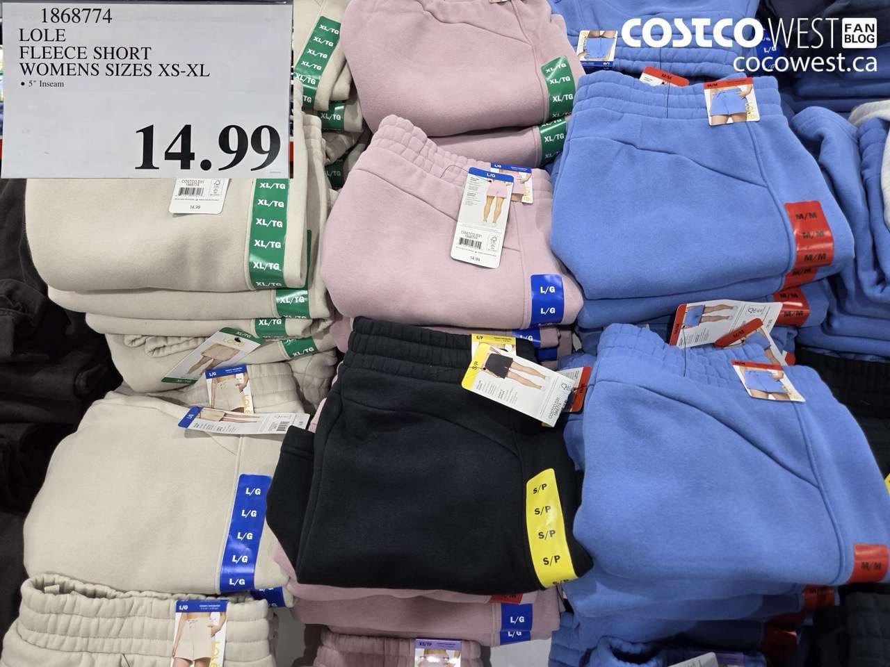 lole fleece short womens sizes xsxl