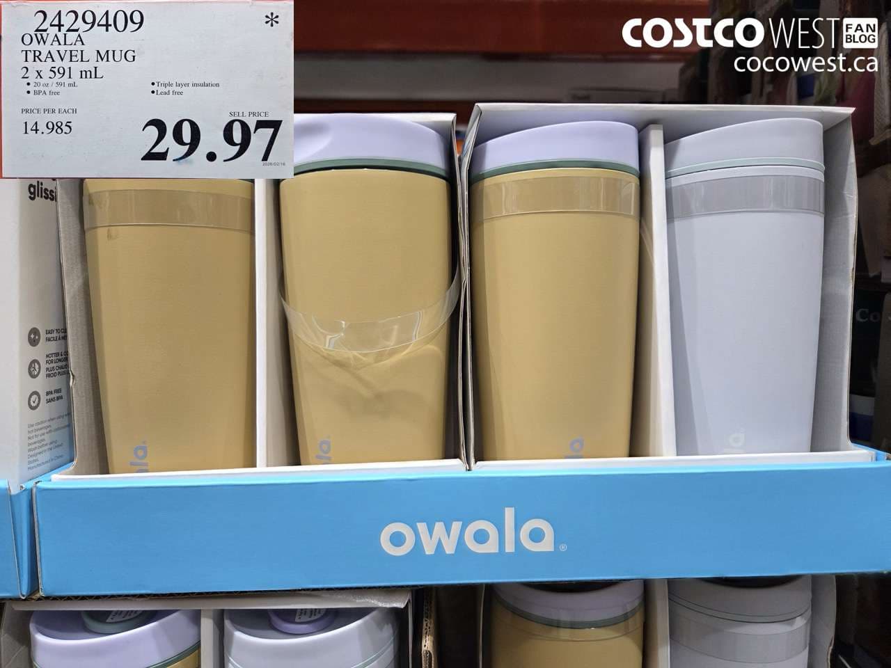 owala travel mug 2 x 591 ml