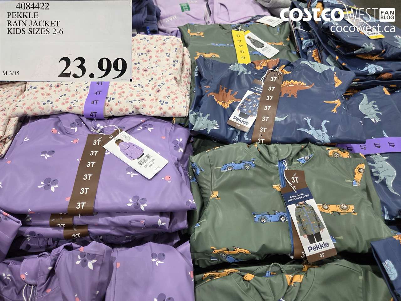 PEKKLE RAIN JACKET KIDS SIZES 2-6