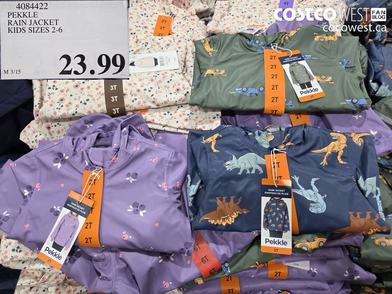 pekkle rain jacket kids sizes 26