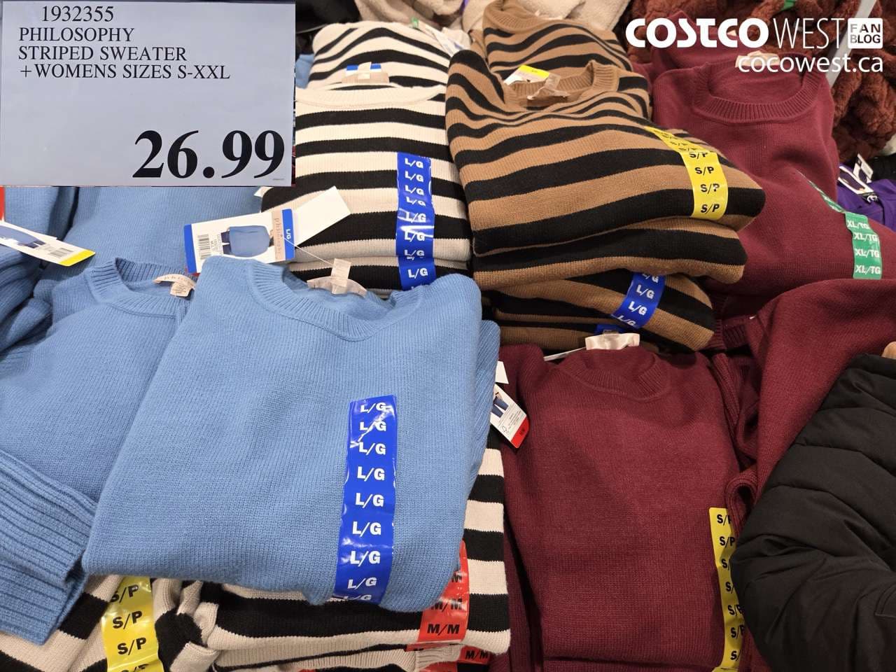 PHILOSOPHY STRIPED SWEATER +WOMENS SIZES S-XXL