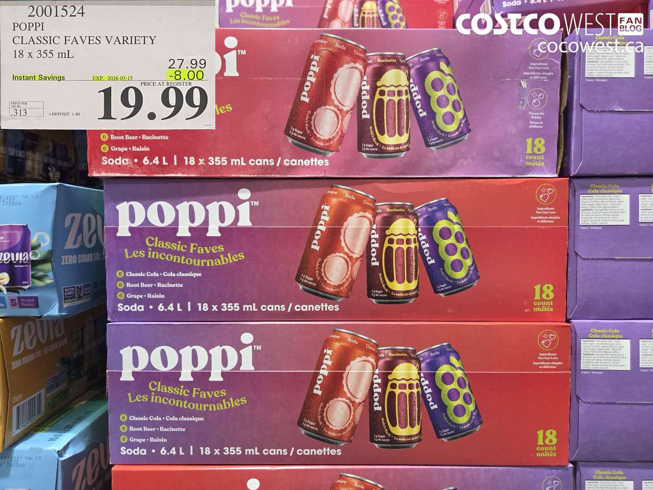 poppi classic faves variety 18 x 355 ml