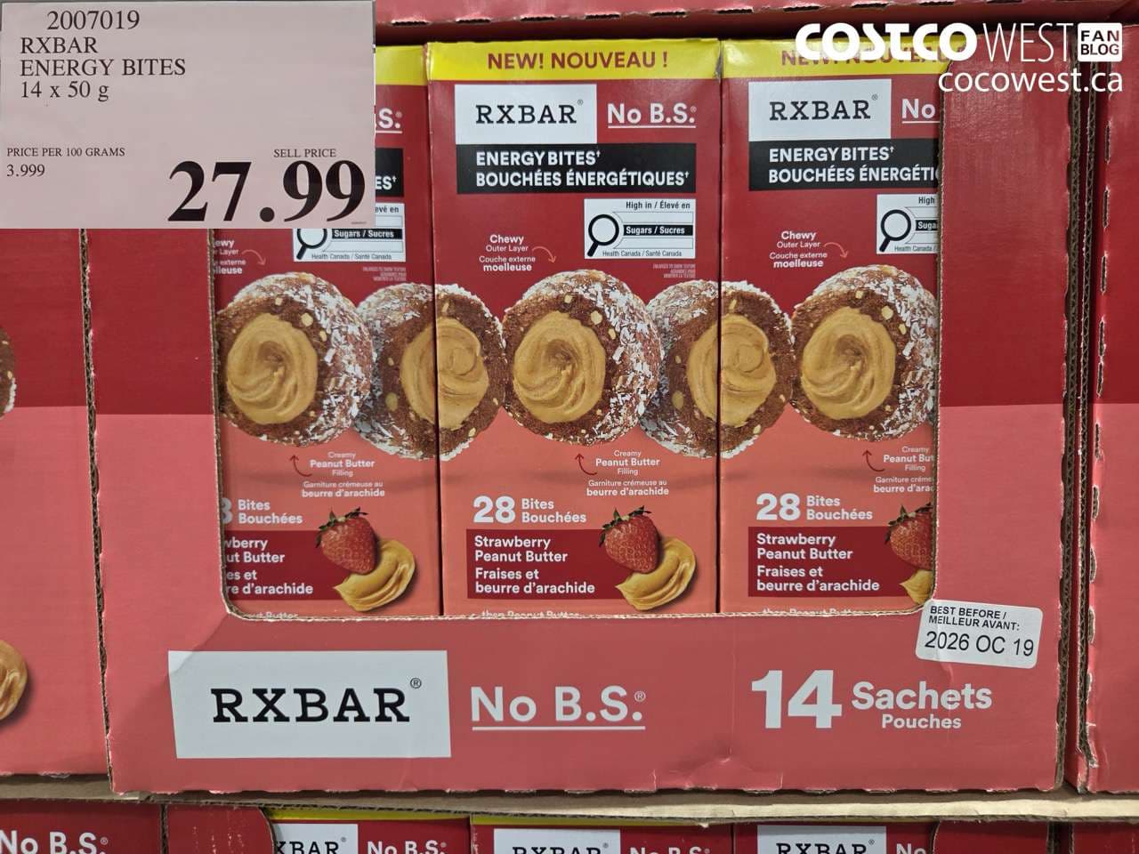 RXBAR ENERGY BITES 14 X 50 G