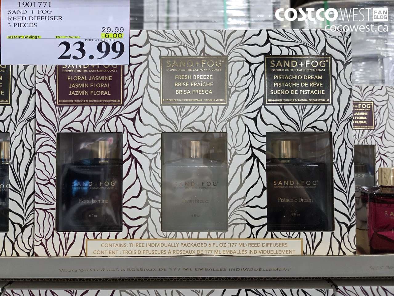 sand  fog reed diffuser 3 pieces