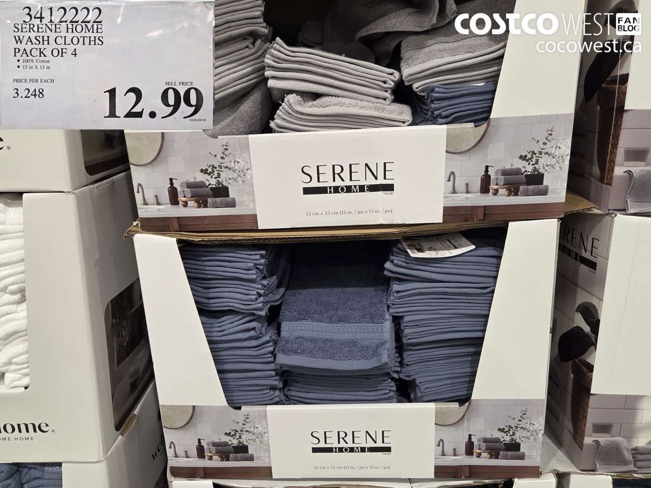 SERENE HOME WASH CLOTHS PACK OF 4