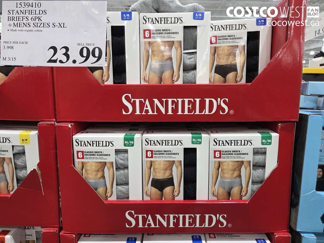 STANFIELDS BRIEFS 6PK + MENS SIZES S-XL