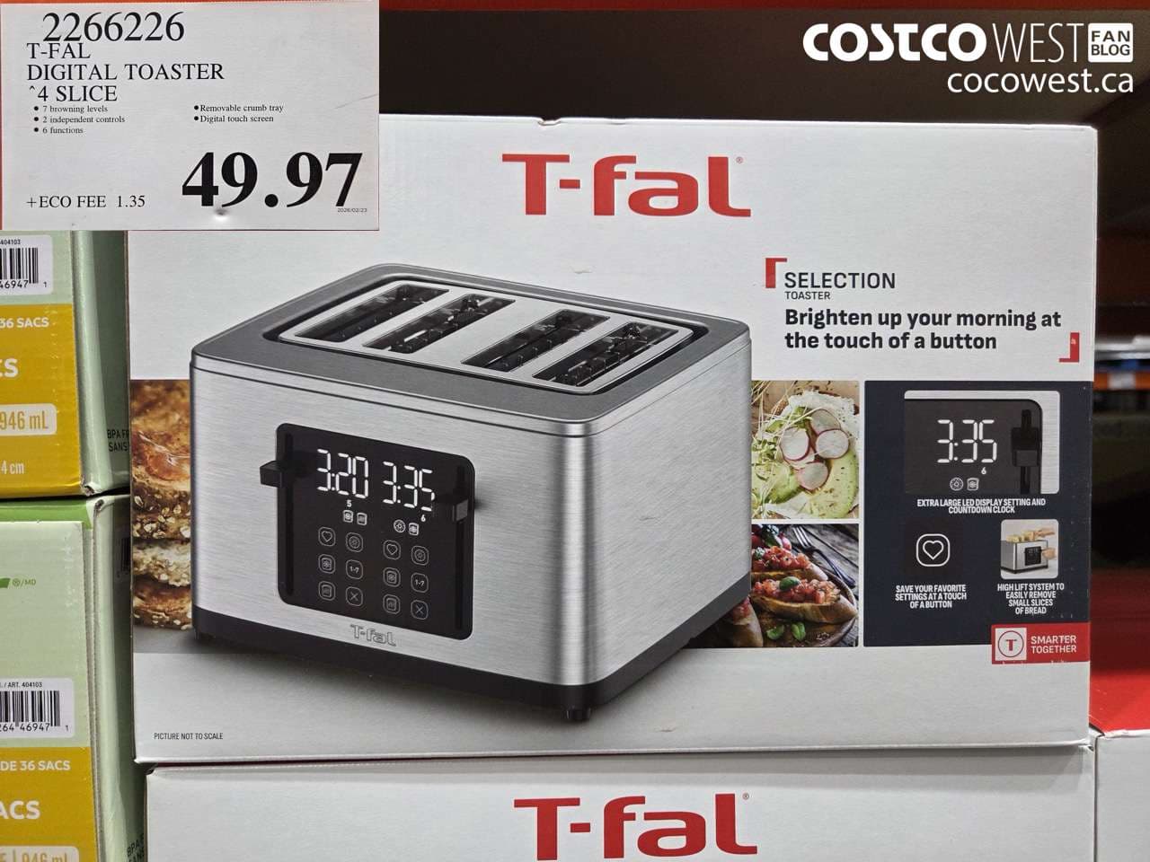 tfal digital toaster 4 slice