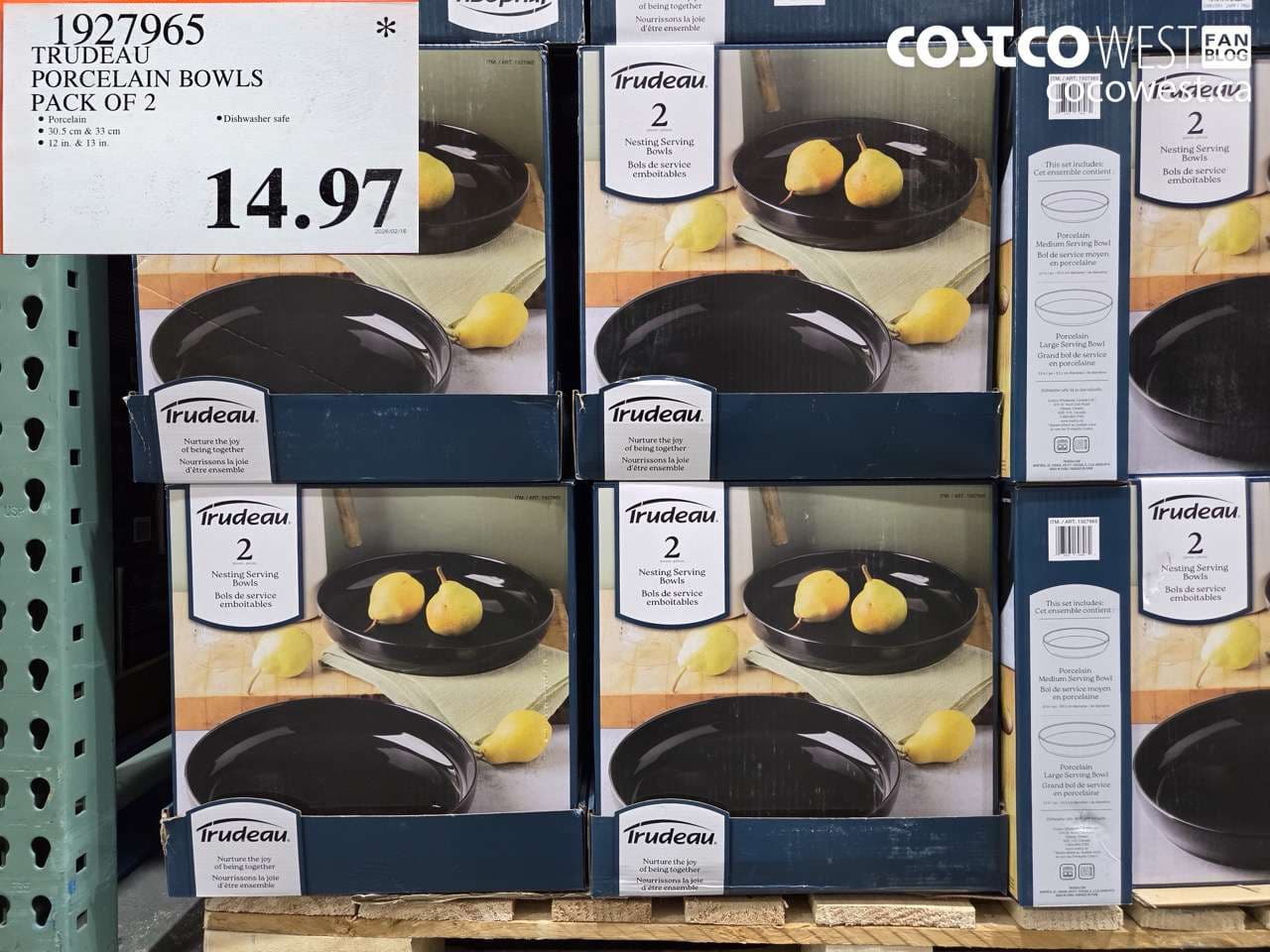 trudeau porcelain bowls pack of 2