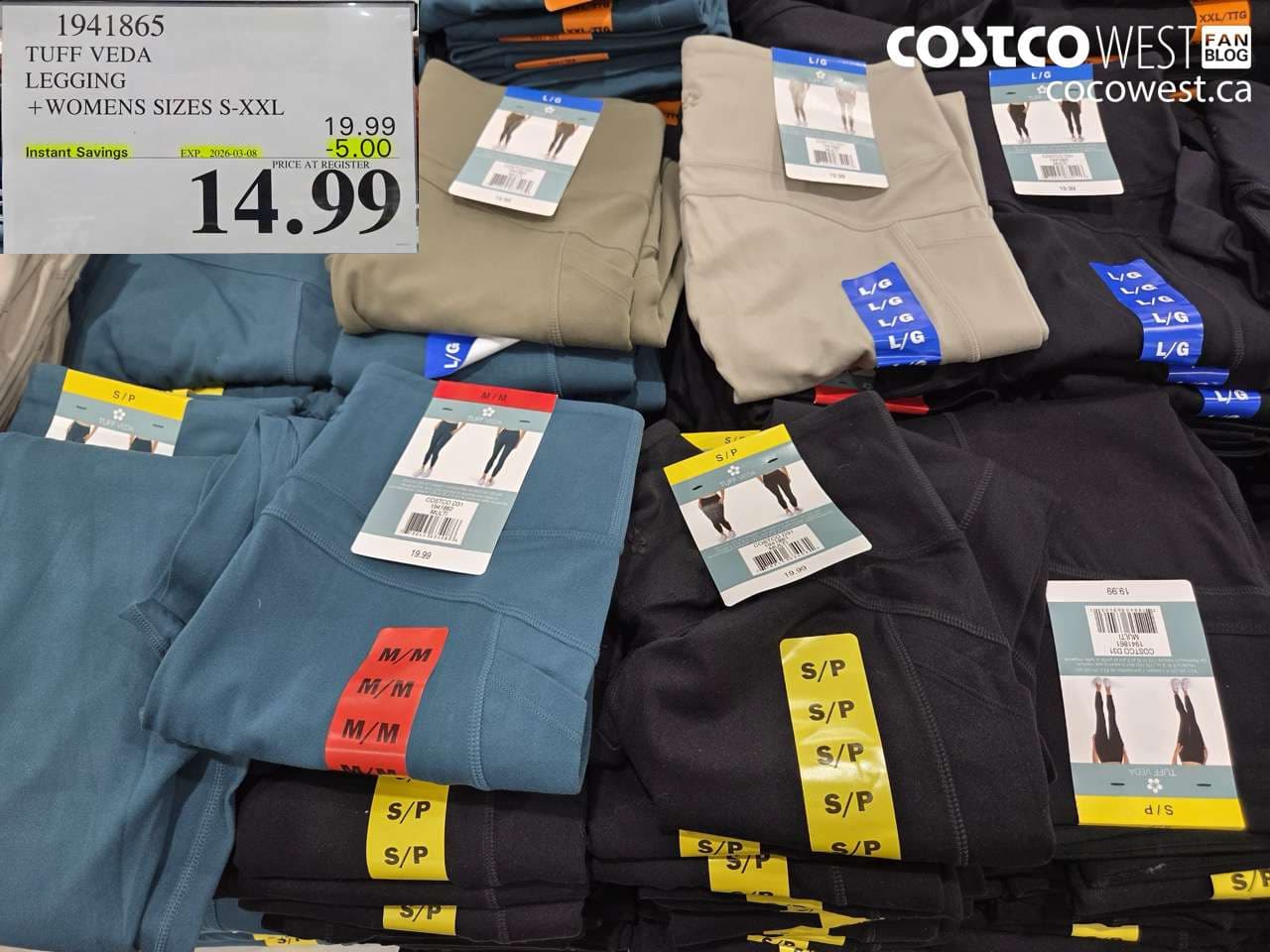 tuff veda legging  womens sizes sxxl