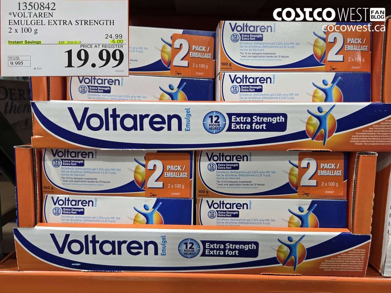 voltaren emulgel extra strength 2 x 100g