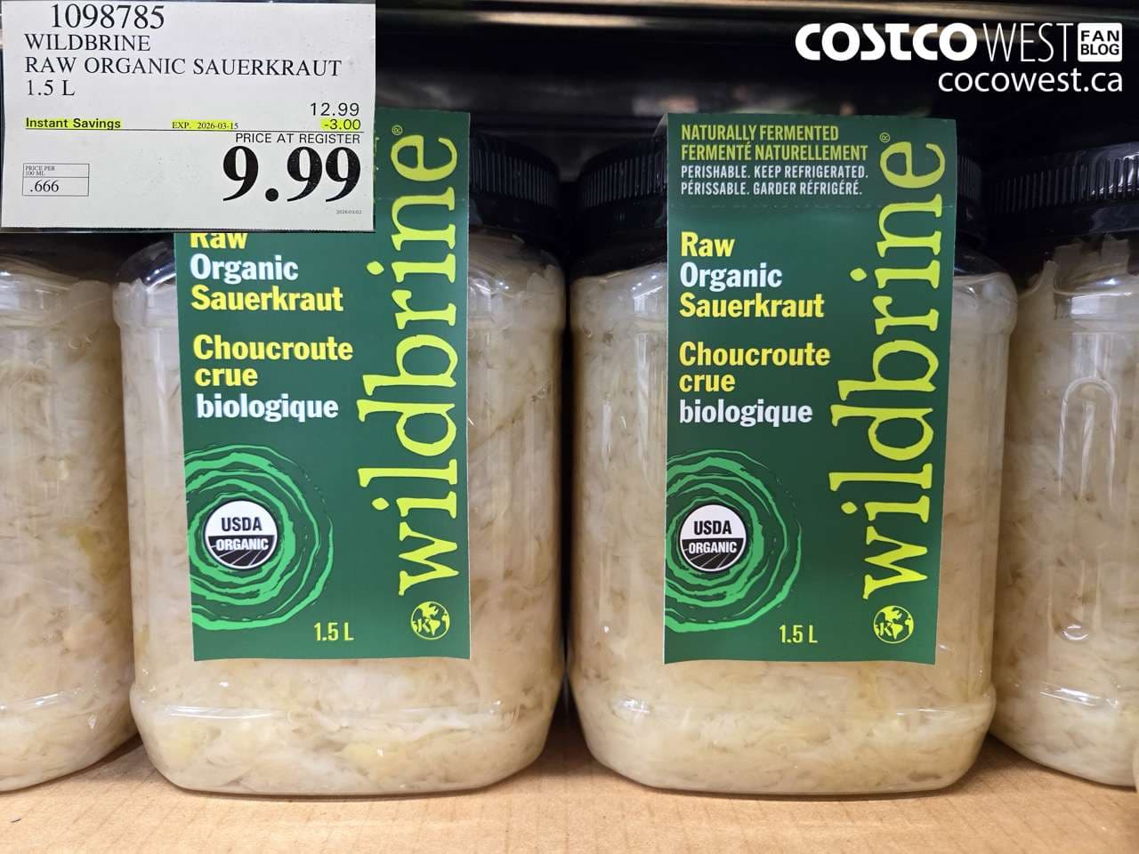 wild brine raw organic sauerkraut 15 l