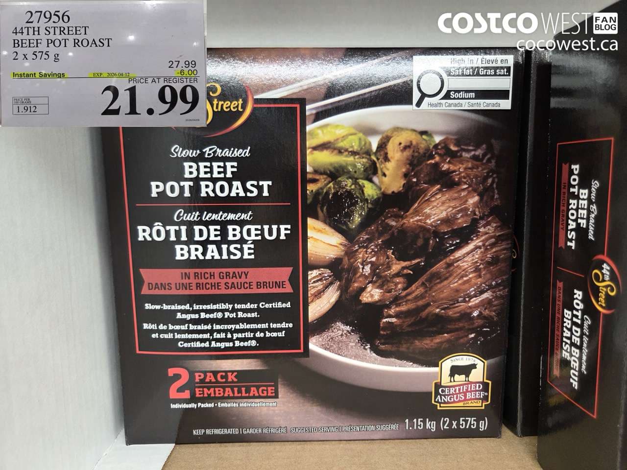 44th street beef pot roast 2 x 575g
