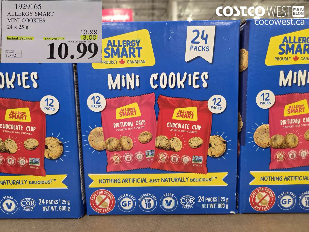 allergy smart mini cookies 24 x 25g