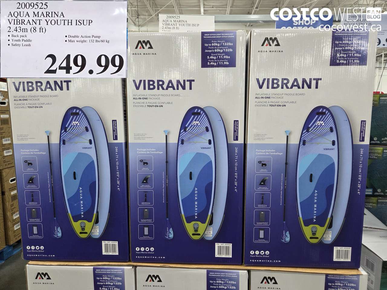 aqua marina vibrant youth isup 243m 8 ft