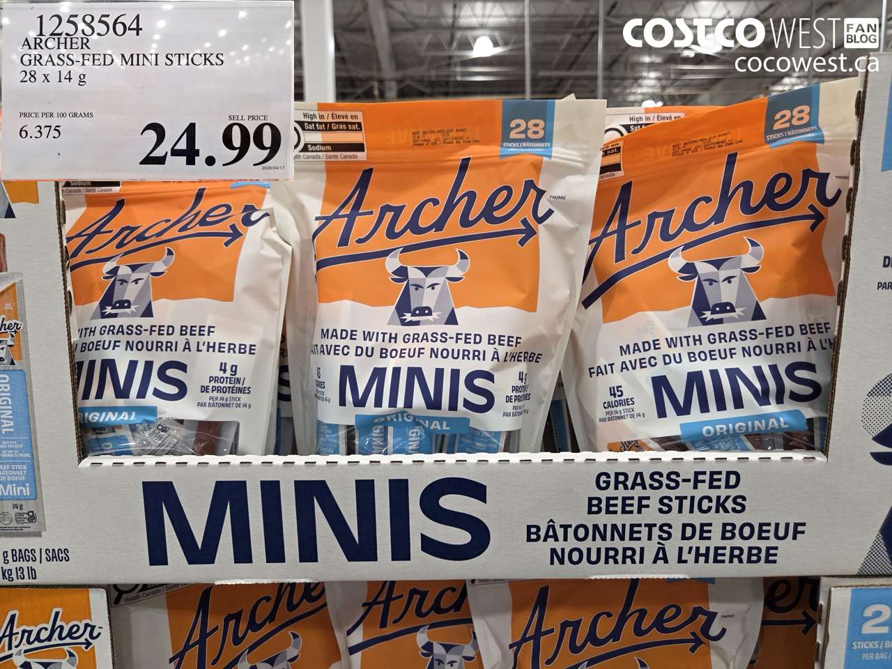 ARCHER GRASS-FED MINI STICKS 28 X 14 G