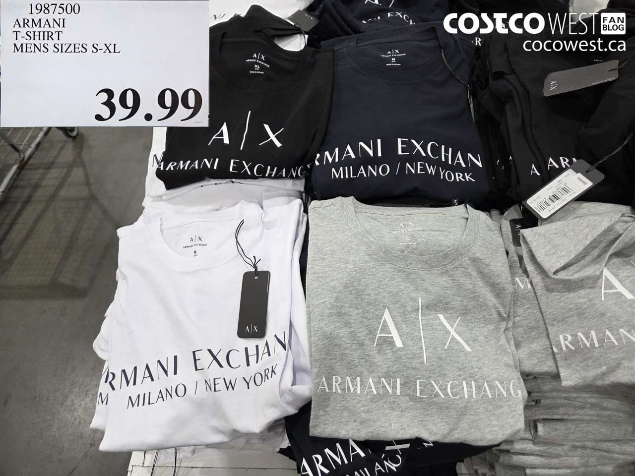 armani tshirt mens sizes sxl