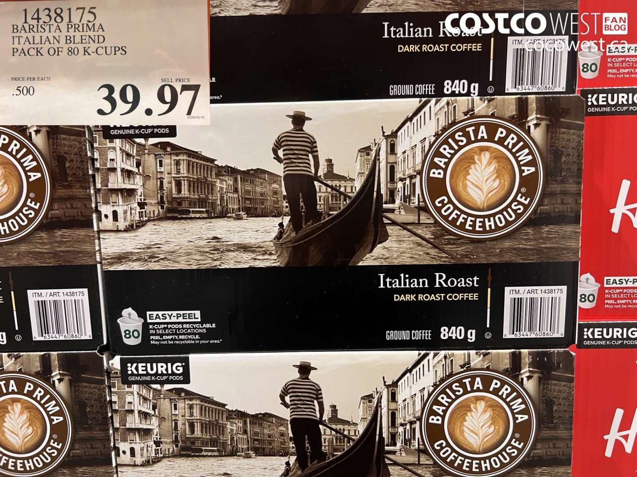 barista prima italian blend pack of 80 kcups
