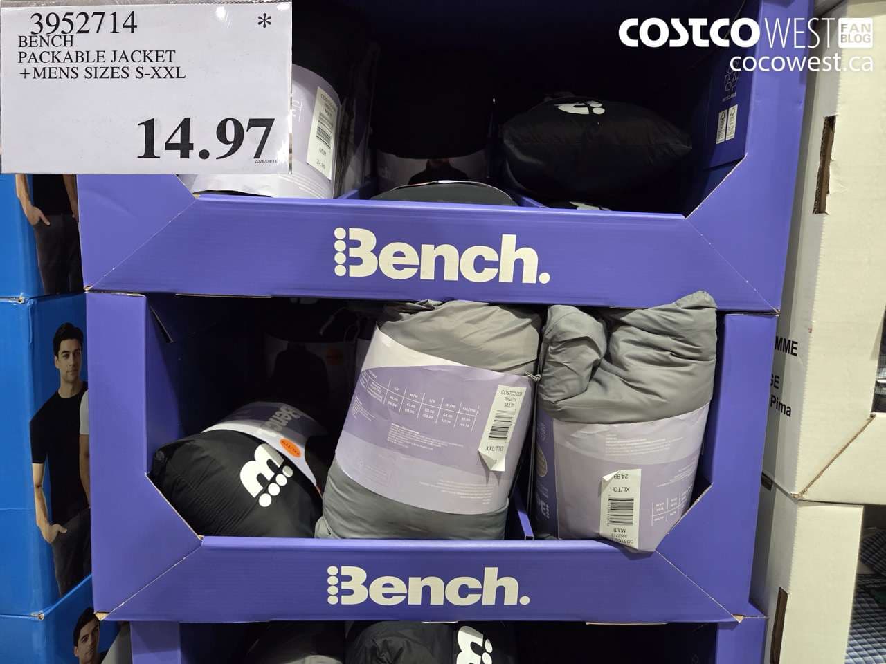 BENCH PACKABLE JACKET + MENS SIZES S-XXL