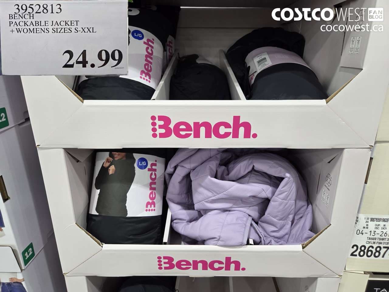 bench packable jacket  womens sizes sxxl