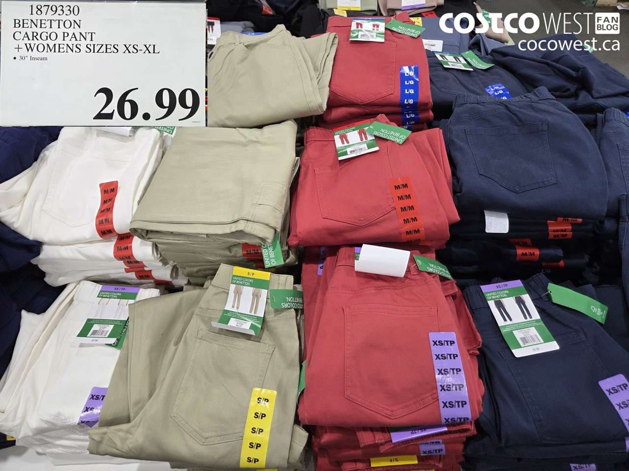 benetton cargo pant  womens sizes xsxl