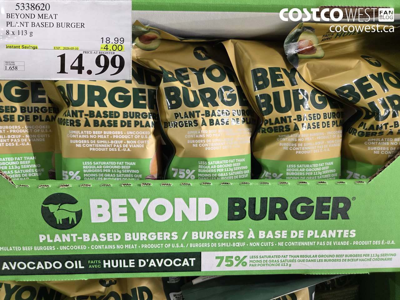 beyond meat plant based burger 8 x 113g