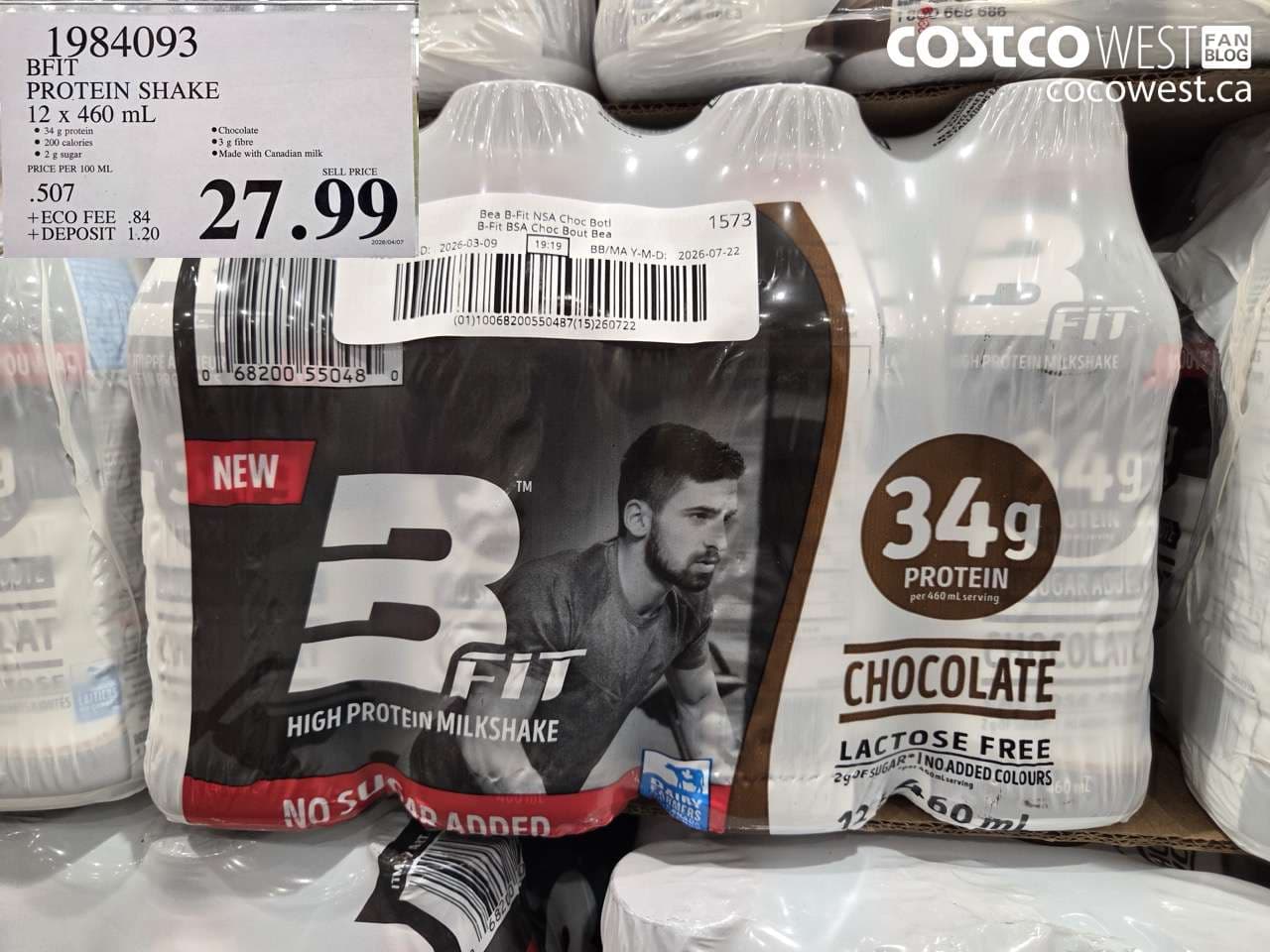 bfit protein shake 12 x 460 ml