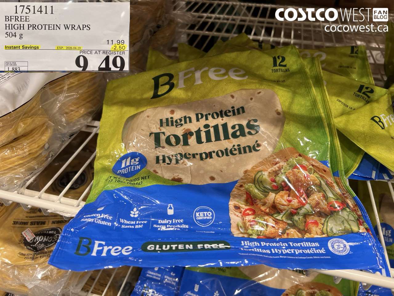 BFREE HIGH PROTEIN WRAPS 504g