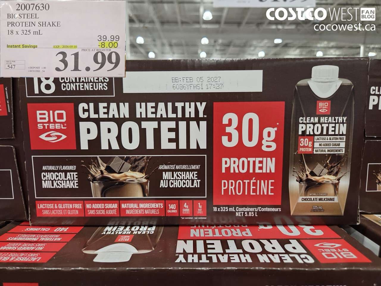 biosteel protein shake 18 x 325 ml