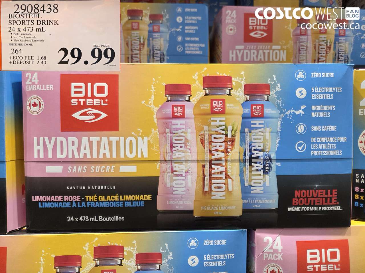 BIOSTEEL SPORTS DRINK 24 X 473 ML