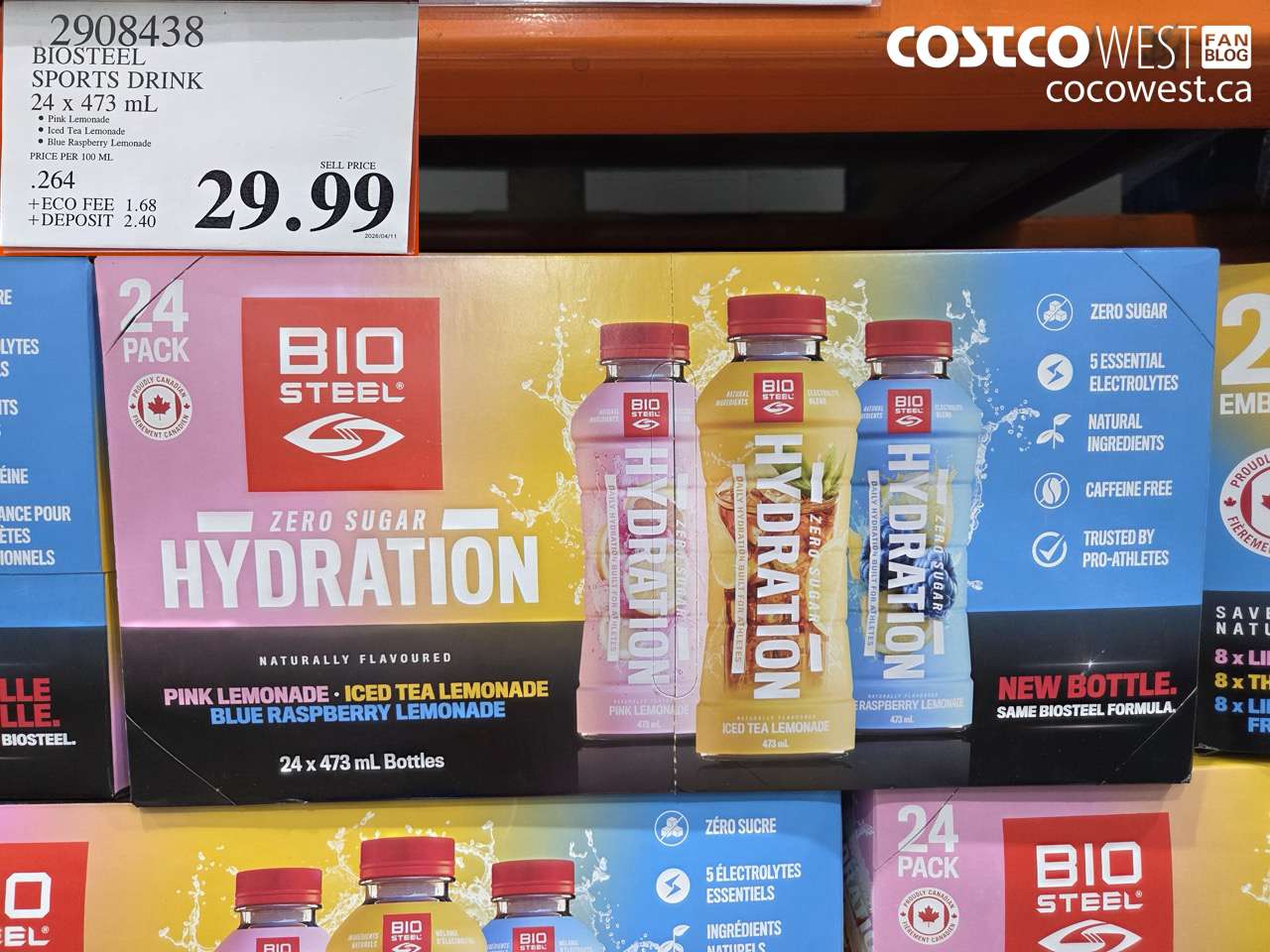 BIOSTEEL SPORTS DRINK 24 X 473 ML