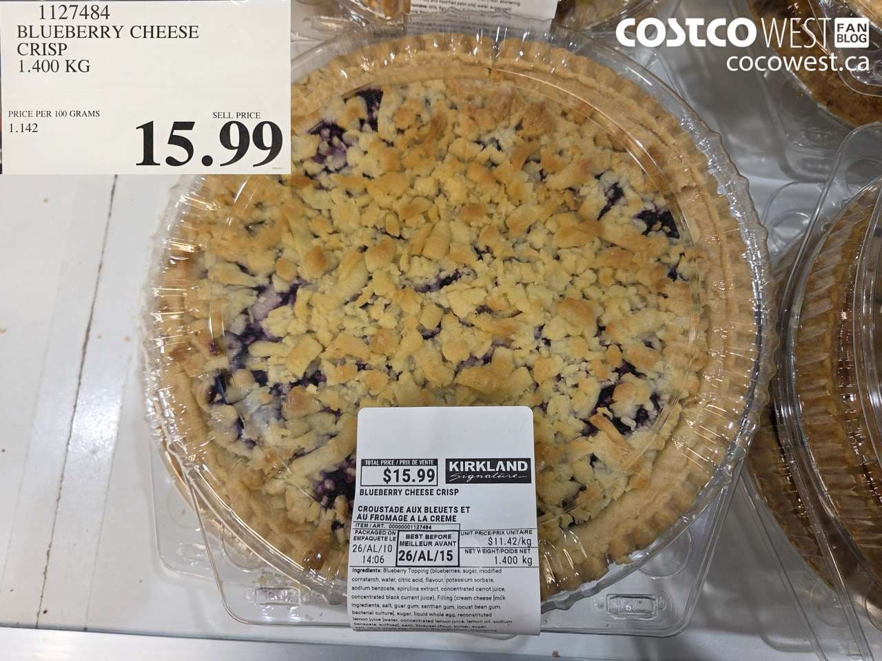 BLUEBERRY CHEESE CRISP 1.400 KG