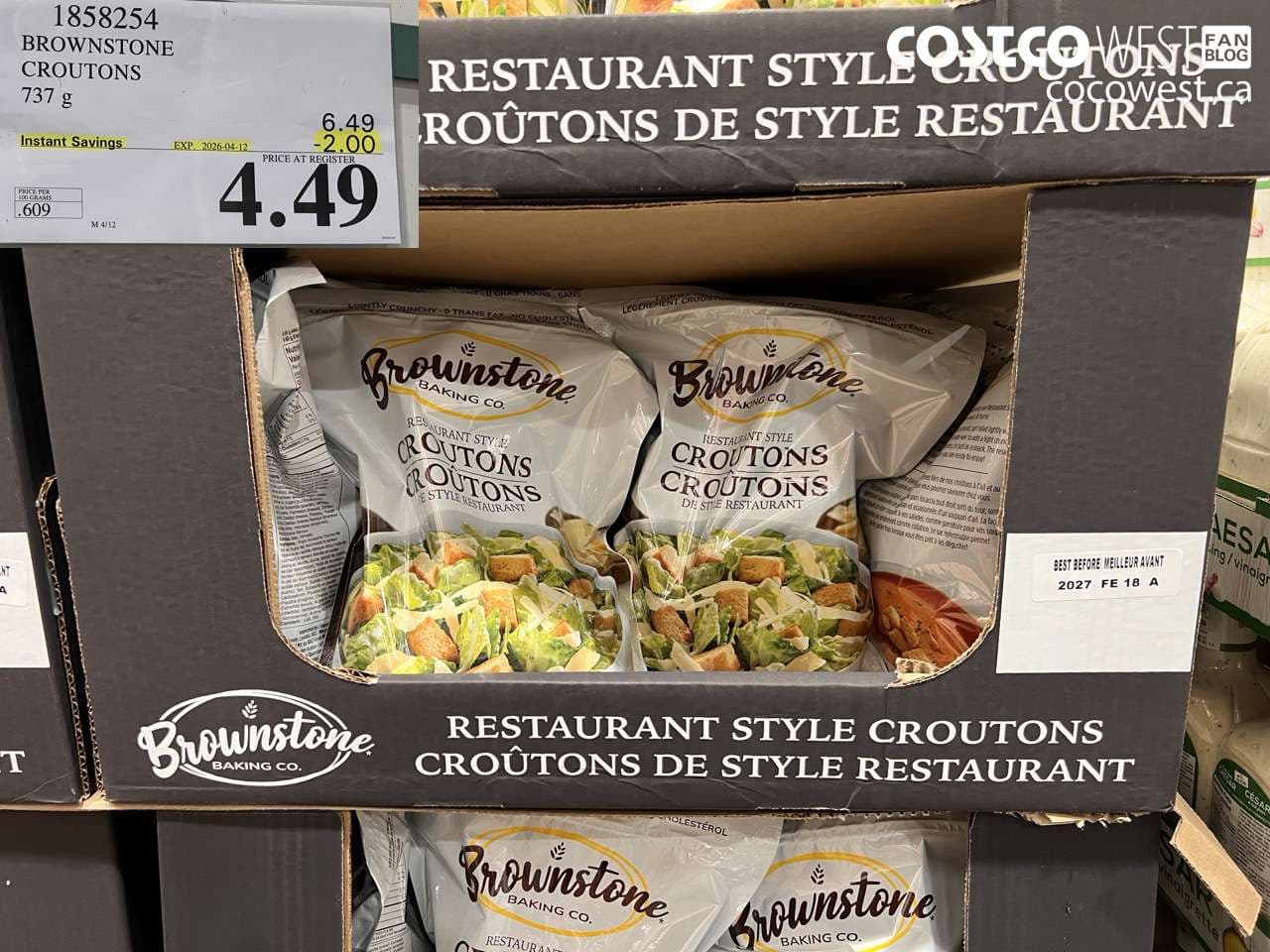 BROWNSTONE CROUTONS 737 G