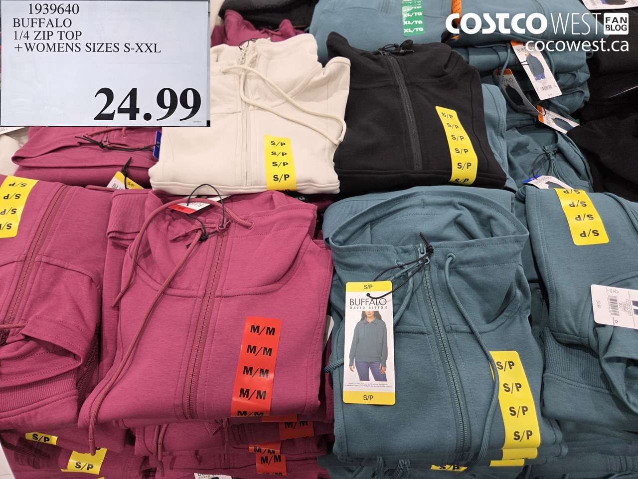 buffalo 14 zip top  womens sizes sxxl