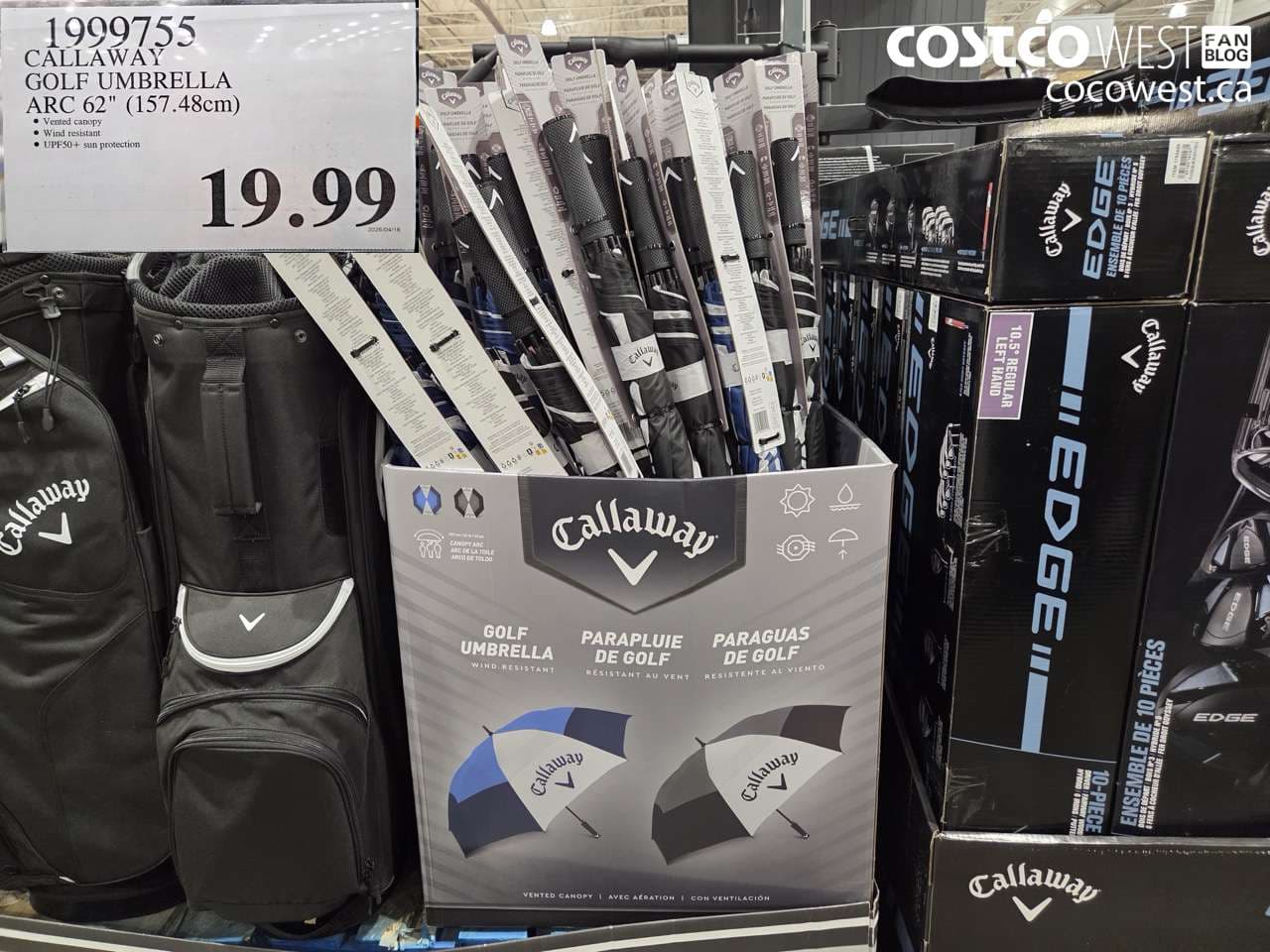 callaway golf umbrella arc 62 15748cm