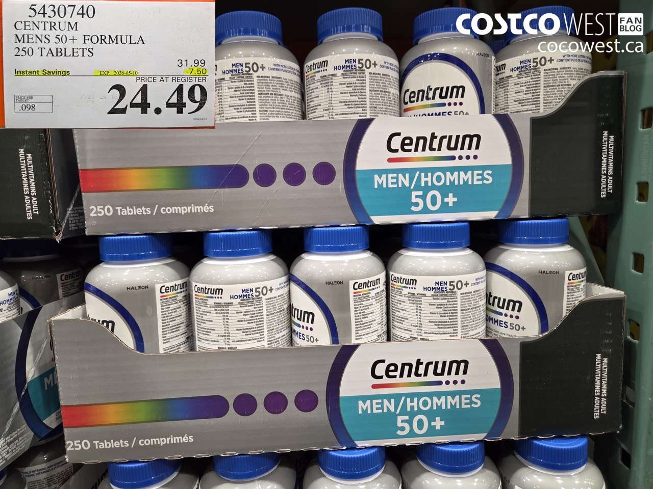 centrum mens 50 formula 250 tablets