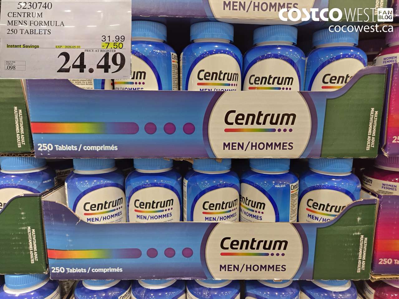 centrum mens formula 250 tablets