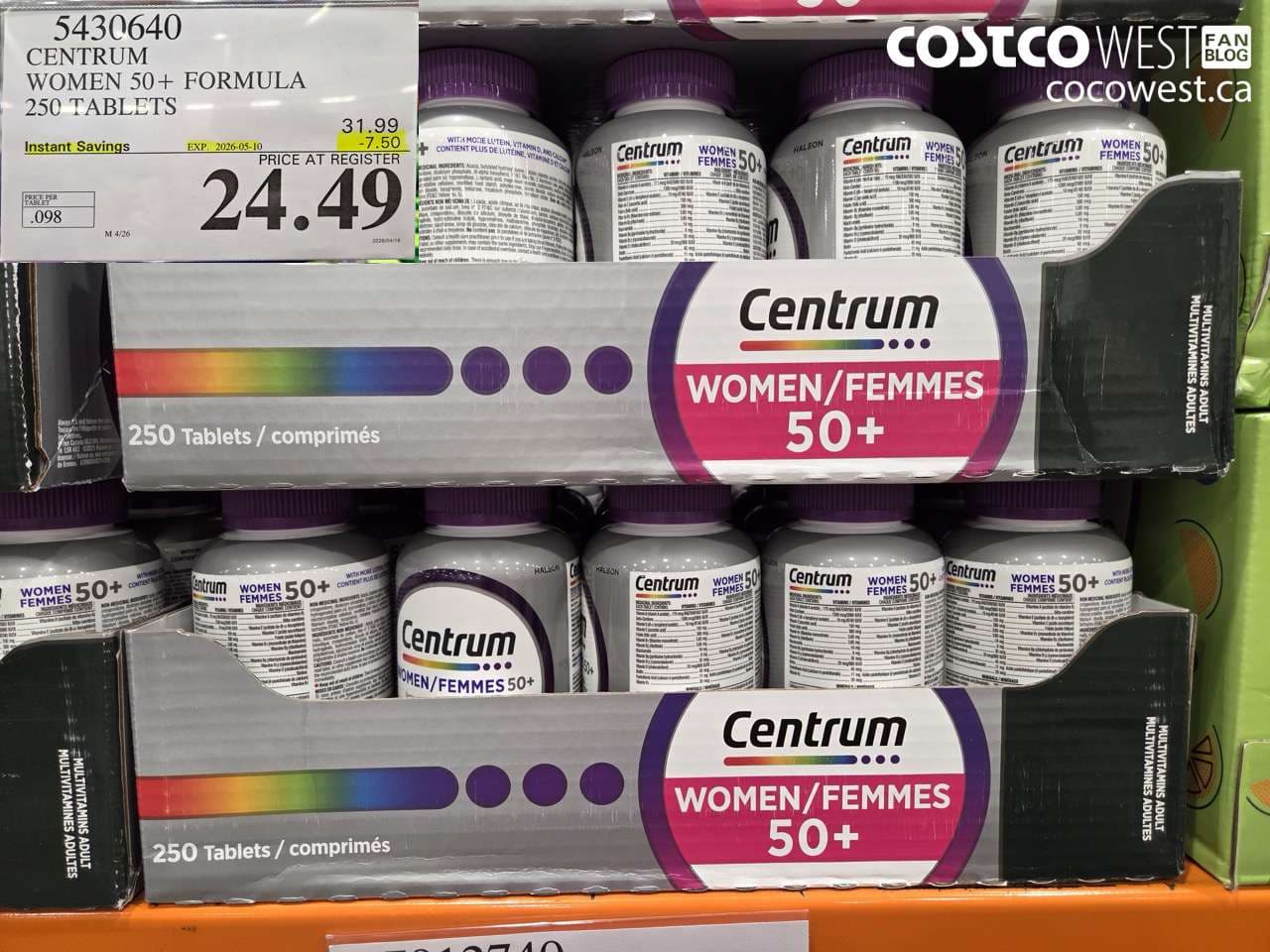 centrum women 50 formula 250 tablets
