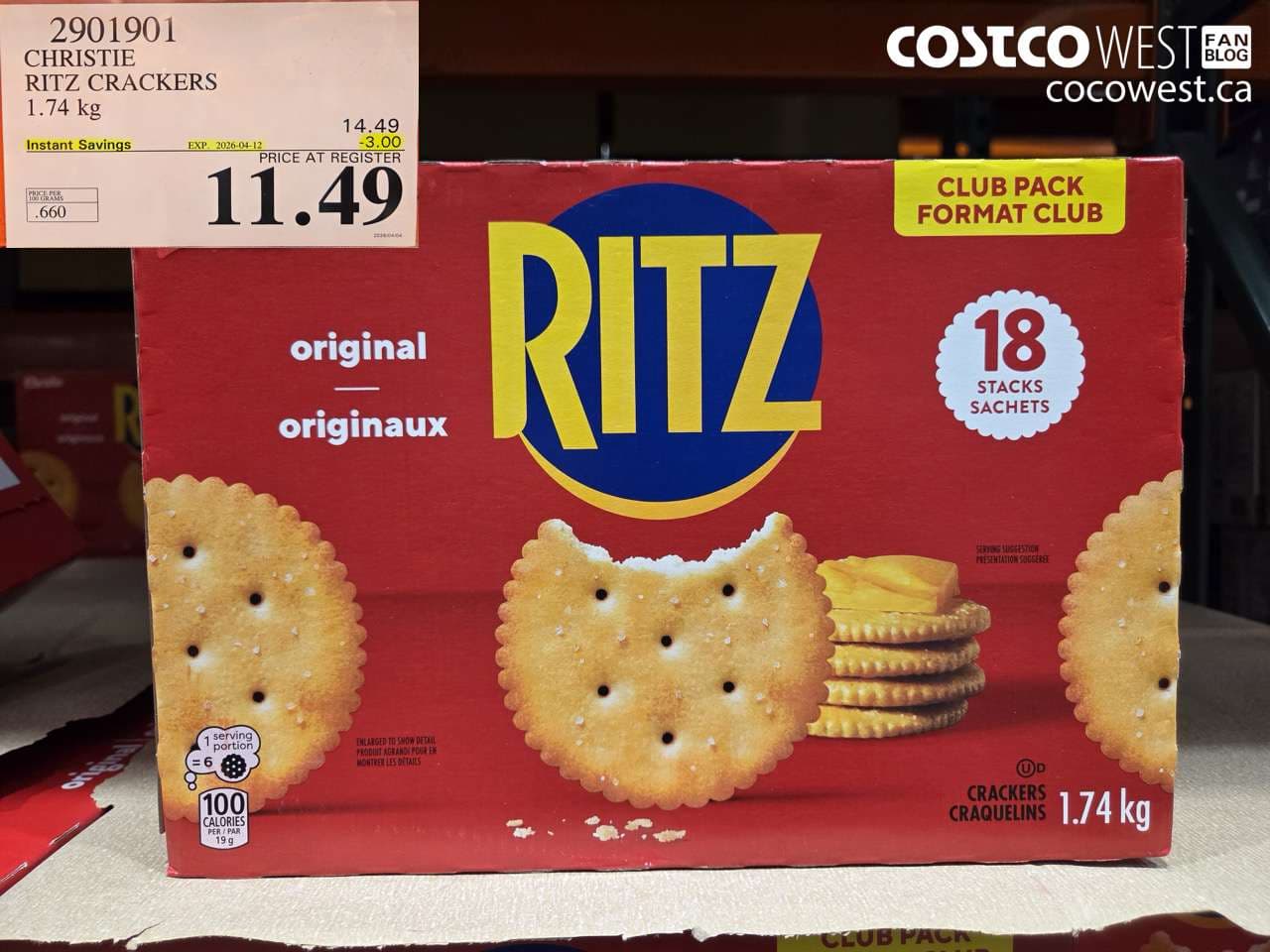 christie ritz crackers 174 kg
