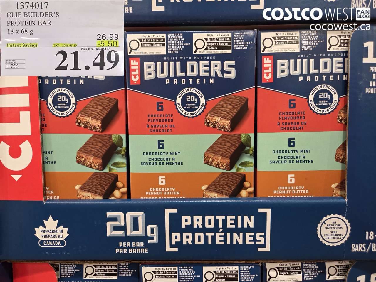 CLIF BUILDER’S PROTEIN BAR 18 X 68G