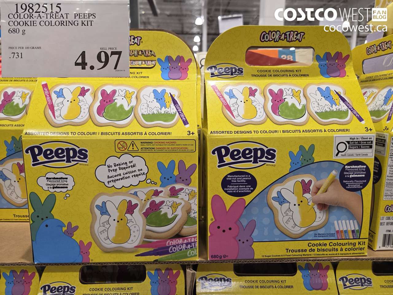 COLOR-A-TREAT PEEPS COOKIE COLORING KIT 680 g